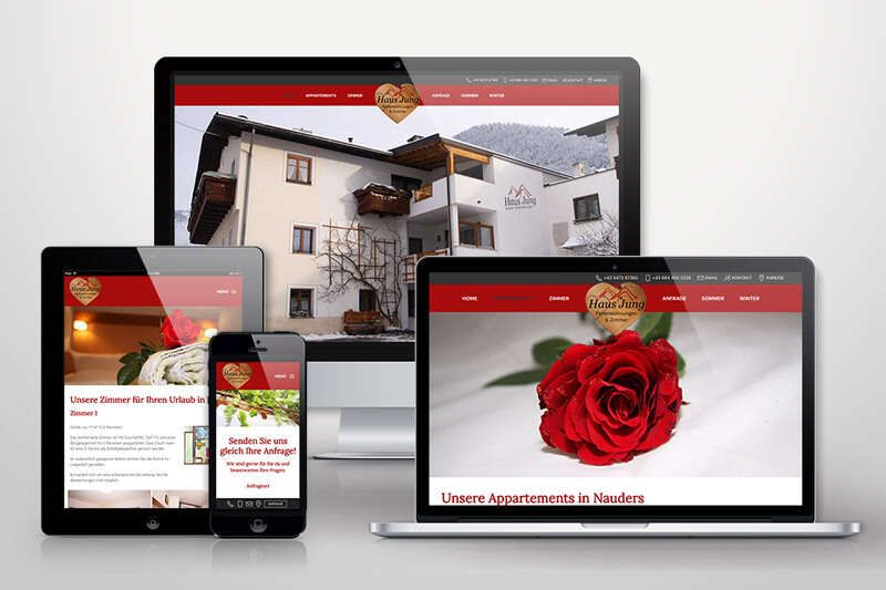 Responsive Webdesign Haus Jung Werbeagentur Auer Tirol