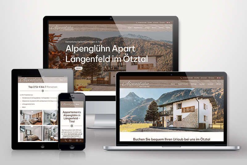 Responsive Webdesign für Apart Alpenglühn