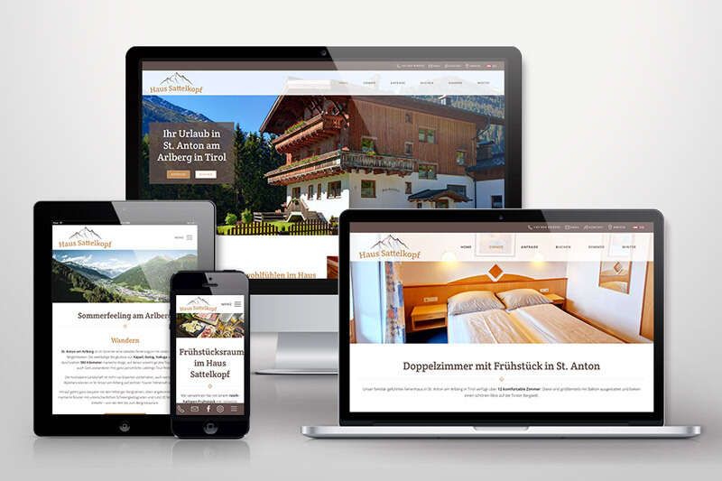 Responsive Webdesign für das Haus Sattelkopf