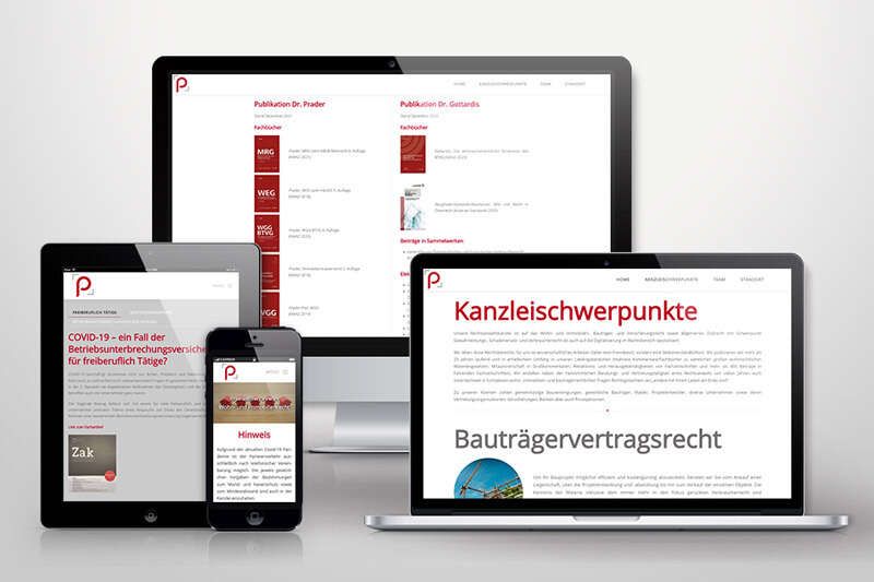 Responsive Webdesign Rechtsanwalt Prader Werbeagentur Auer Tirol