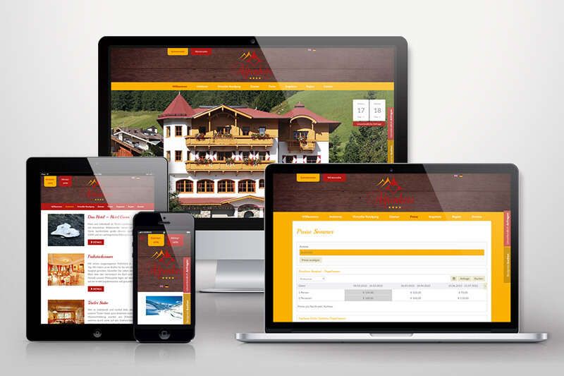 Responsive Webdesign Hotel Alpenherz Werbeagentur Auer Tirol