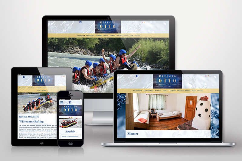 Responsive Webdesign Outdoor Refugio Werbeagentur Auer Tirol